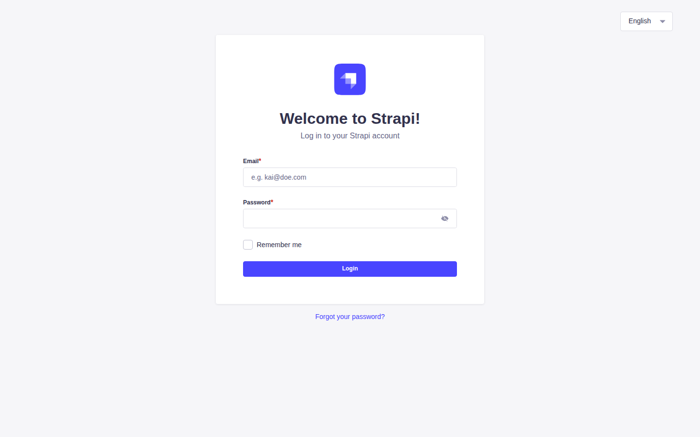 Backend Login Page