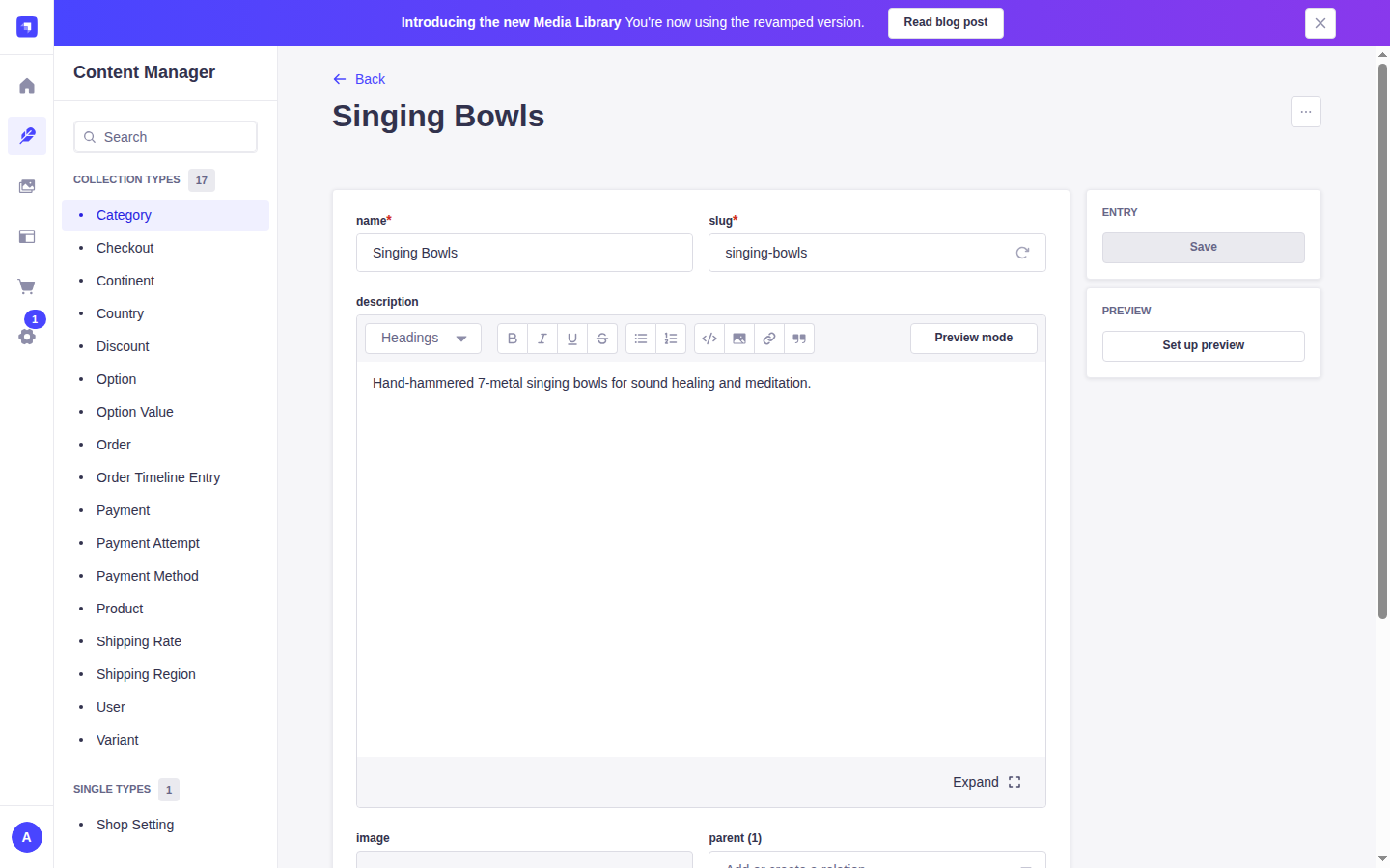 Category Editor Form